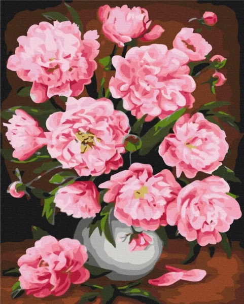 Картина за номерами Піони весною  Brushme 48x60