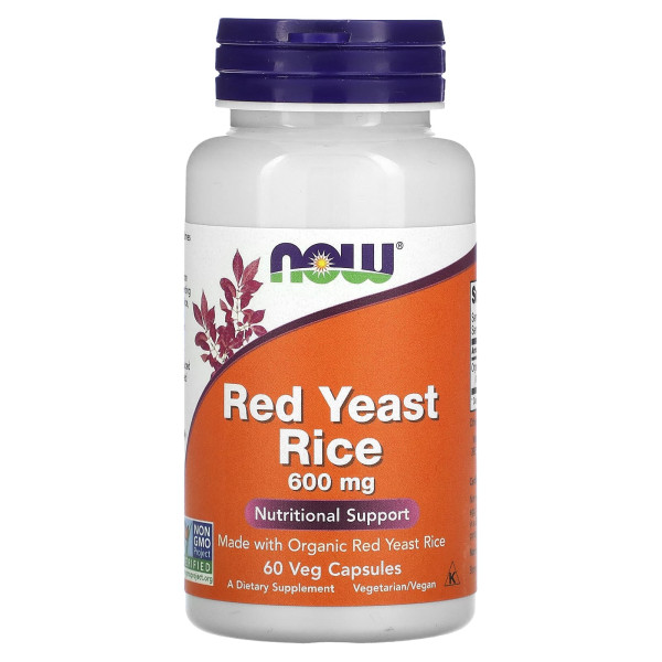 Червоний дріжджовий рис Now Foods (Red Yeast Rice) 600 мг 60 капсул