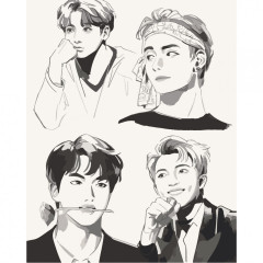 Картина за номерами BTS Fan Art 40x50 см Art Craft