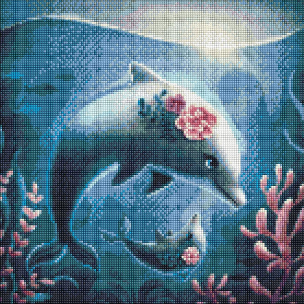 Алмазна мозаїка/вишивка Пейзаж Морська прогулянка 40x40 Ideyka