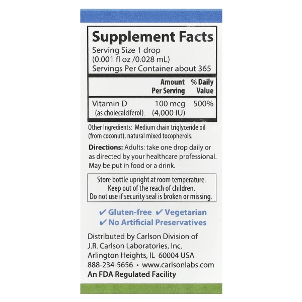 Carlson, Super Daily®, D3, 100 мкг