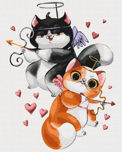 Картина за номерами ЛяМурчики © Kateryna Branchukova  Brushme 48x60