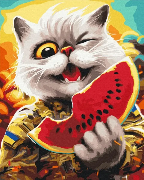 Картина по номерам Котик в Херсоне ©Марианна Пащук Brushme 48x60