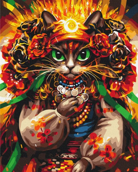 Картина за номерами Киця Ворожка © Маріанна Пащук  Brushme 48x60
