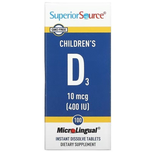 Вітамін D3 400 МО Superior Source (Children's D3) 100 швидкорозчинних таблеток