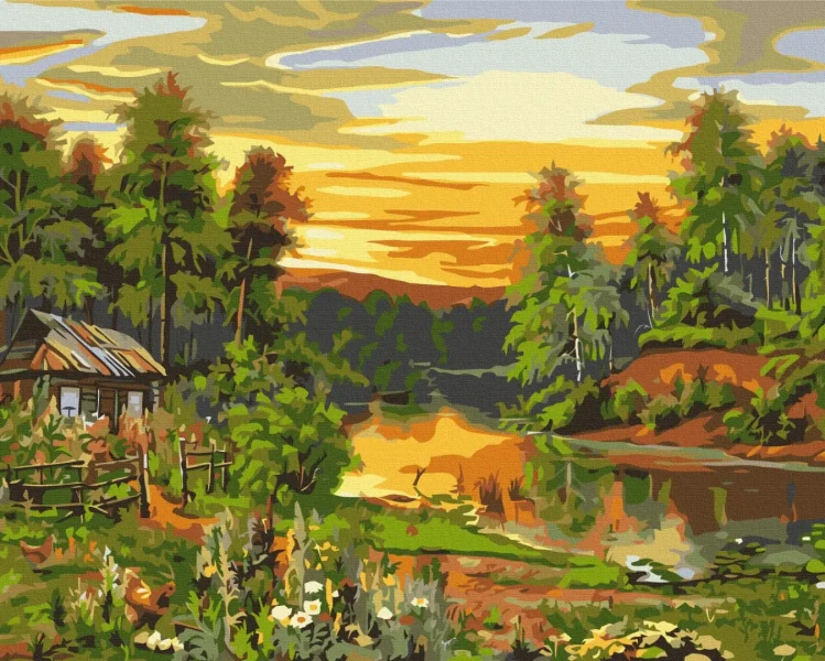 Картина за номерами Атмосферний схід сонця  Brushme 40x50