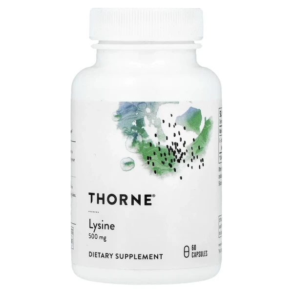 L-лізин Thorne (L-Lysine) 500 мг 60 капсул