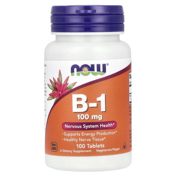 Вітамін В1 Тіамін Now Foods (Vitamin B1) 100 мг 100 таблеток
