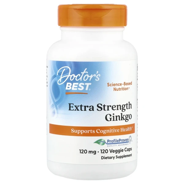Экстракт Гинкго Билоба экстра сила Doctor's Best (Extra Strength Ginkgo) 120 мг 120 капсул