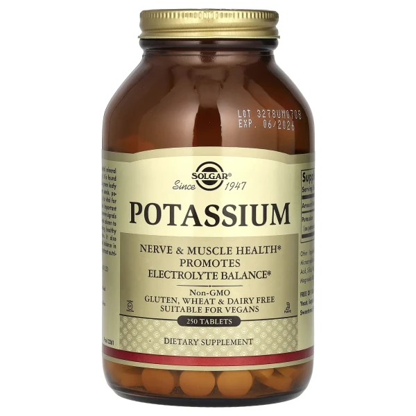 Калій Solgar (Potassium) 99 мг 250 таблеток
