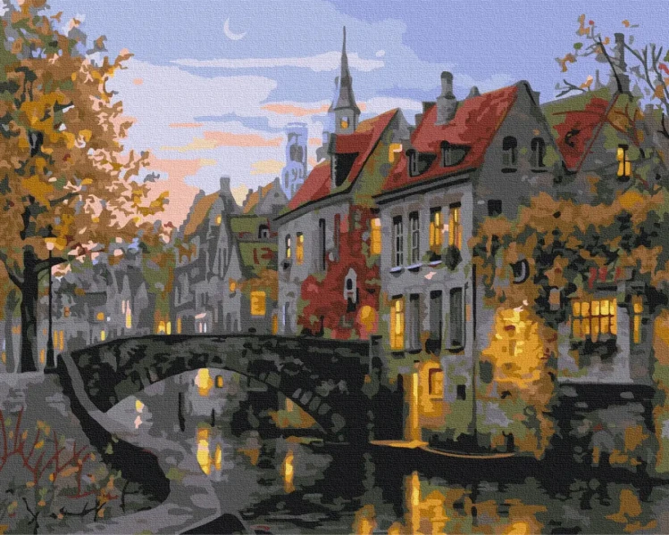 Картина за номерами Сутінки в місті  Brushme 48x60
