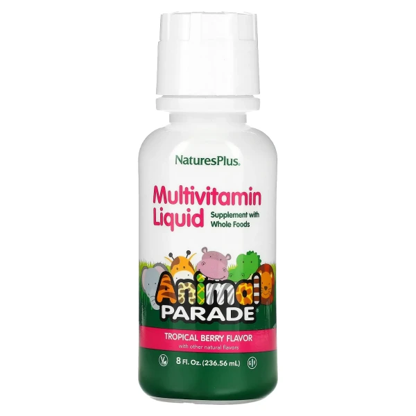 Мультивітаміни для дітей Nature's Plus (Children's Multi-Vitamin Animal Parade Liquid) ягідний смак 236.56 мл