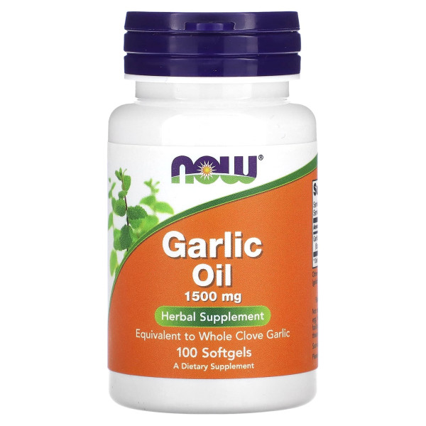 Олія часникова Now Foods (Garlic Oil) 1500 мг 100 капсул
