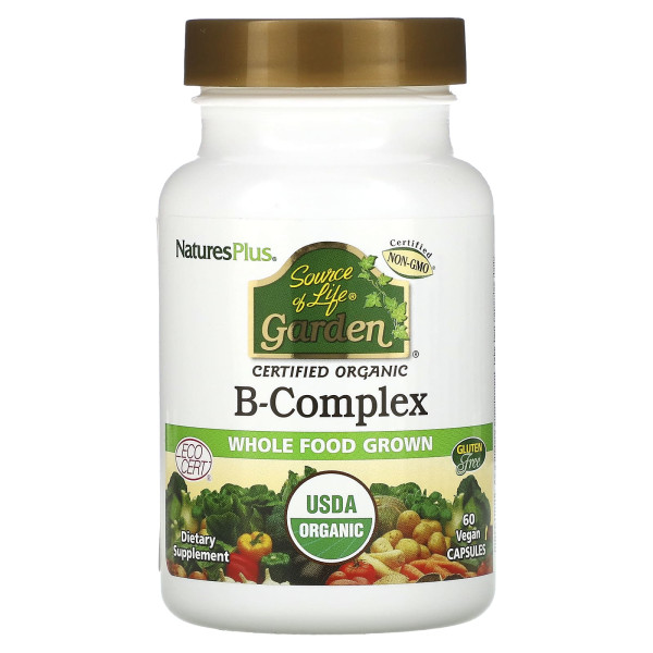 Органічний В-комплекс Nature's Plus (B-Complex) 60 капсул
