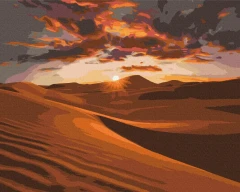 Картина за номерами Захід в пустелі  Brushme 48x60