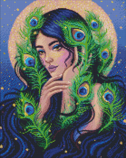 Алмазна мозаїка/вишивка Загадкова дівчина 40x50 Ideyka
