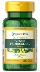Олія вечірньої примули з ГЛК Puritan's Pride (Evening Primrose Oil) 500 мг 100 гелевих капсул