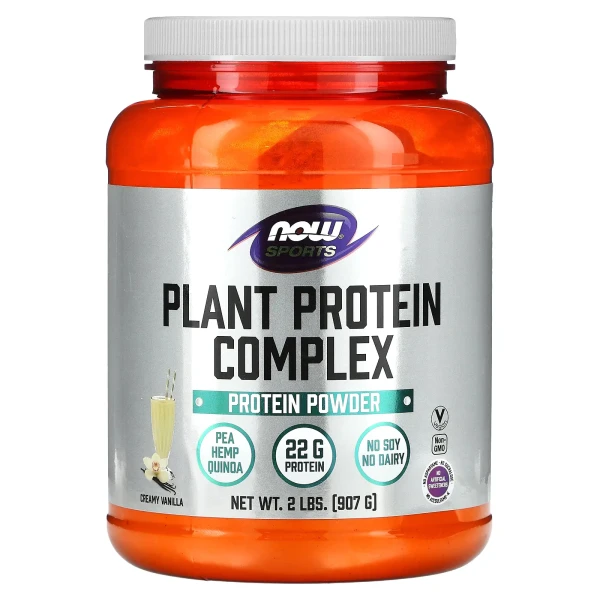 NOW Foods, Sports, комплекс рослинних протеїнів, кремова ваніль, 907 г (2 фунти)