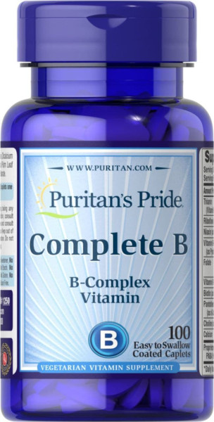 Комплекс вітамінів групи В, Complete B, Puritan's Pride, 100 капсул