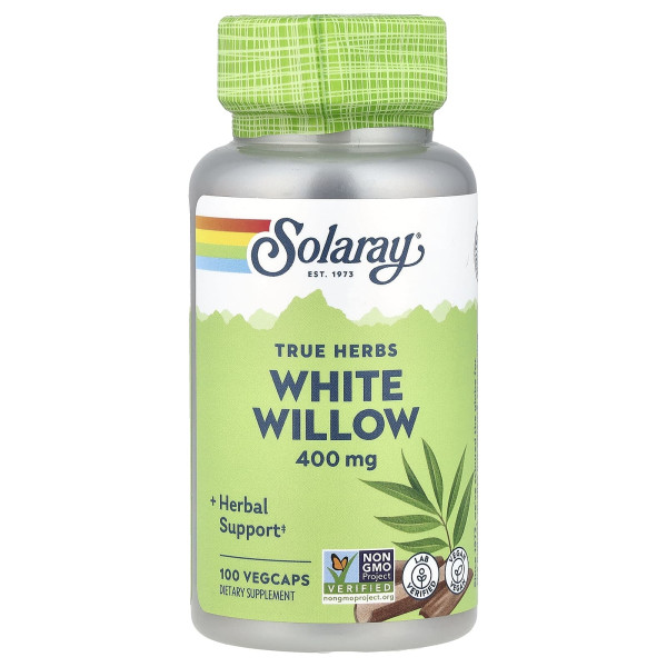 Верба біла Solaray (White Willow) 400 мг 100 веганських капсул