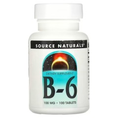Вітамін B6 100 мг Source Naturals (B-6) 100 таблеток