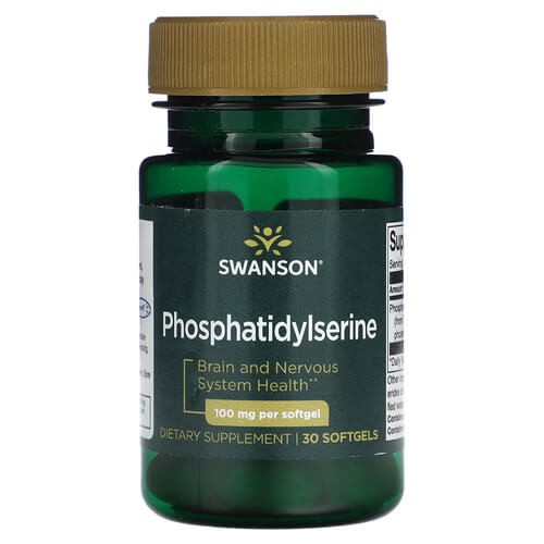 Фосфатидилсерин 100 мг Swanson (Phosphatidylserine) 30 рідких капсул