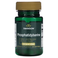 Фосфатидилсерин 100 мг Swanson (Phosphatidylserine) 30 рідких капсул