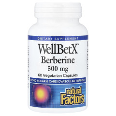 Берберин Natural Factors (WellBetX Berberine) 500 мг 60 капсул