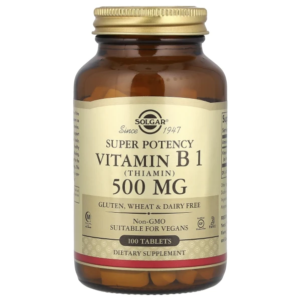 Вітамін В1 тіамін Solgar (Vitamin B1) 500 мг 100 таблеток