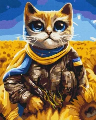 Преміум картина за номерами Котик Герой© Маріанна Пащук Brushme 40x50