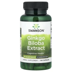 Гінкго Білоба стандартизований екстракт Swanson (Ginkgo Biloba Extract) 60 мг 120 капсул