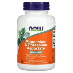 Магній та калій аспартат Now Foods (Magnesium and Potassium Aspartate) 120 капсул