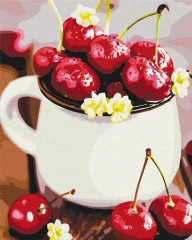 Преміум картина за номерами Стиглі черешні Brushme 40x50