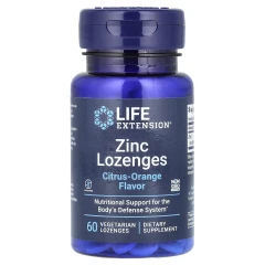 Цинк Life Extension (Zinc Lozenges) 18.75 мг 60 льодяників зі смаком апельсину