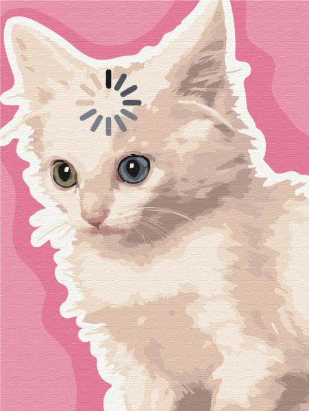 Картина по номерам Думающий кот 30x40 Brushme