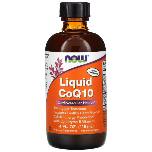 Коензим Q10 Now Foods (Liquid CoQ10) рідкий 100 мг 118 мл