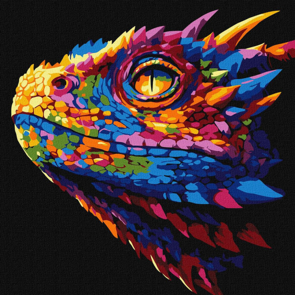 Картина по номерам Яркий дракон 30x30 см Ideyka