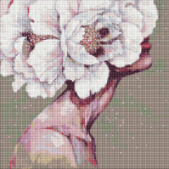 Алмазная мозаика/вышивка Изысканная девушка 40x40 Ideyka