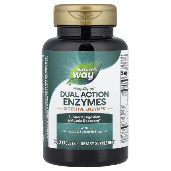Ферменти подвійної дії Nature's Way (MegaZyme®) 200 таблеток
