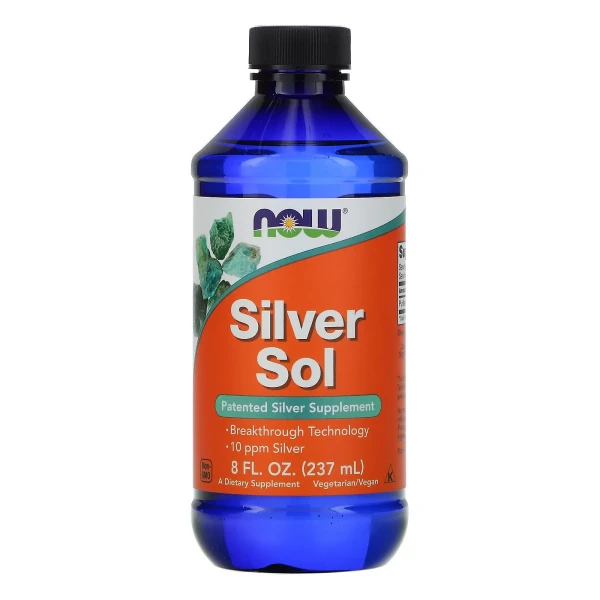 NOW Foods, Silver Sol, срібло, 50 мкг, 237 мл