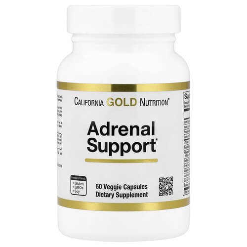 Комплекс для підтримки надниркових залоз California Gold Nutrition (Adrenal Support) 60 рослинних капсул