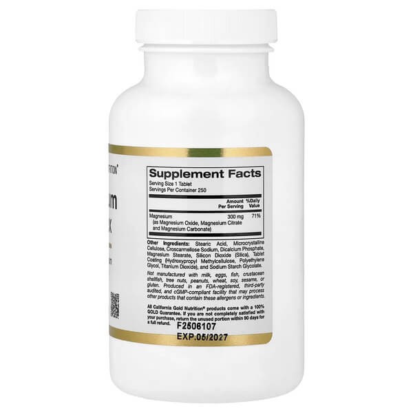 Комплекс магния 300 мг Калифорния Gold Nutrition (Magnesium Complex) 250 таблеток