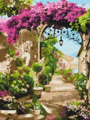 Преміум картина за номерами Квіткова арка Brushme 40x50
