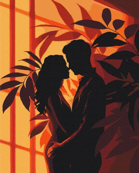 Картина за номерами Силуети пристрасті  Brushme 40x50