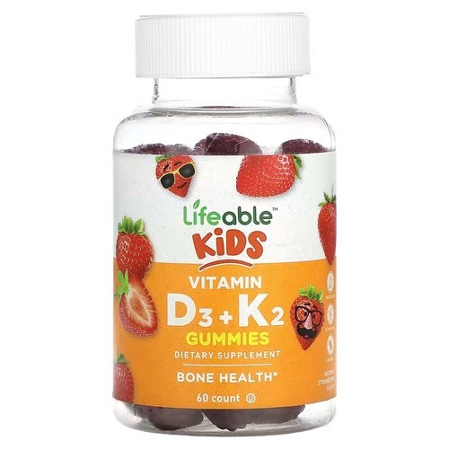 Вітамін D3 + K2 Lifeable (Kids Vitamin D3 + K2) 60 жувальних цукерок