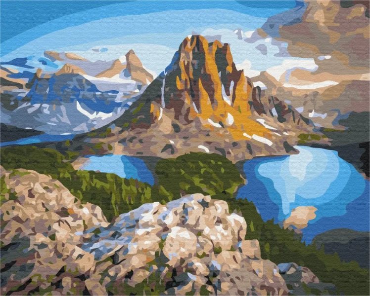 Картина за номерами Озера біля скель гори  Brushme 48x60