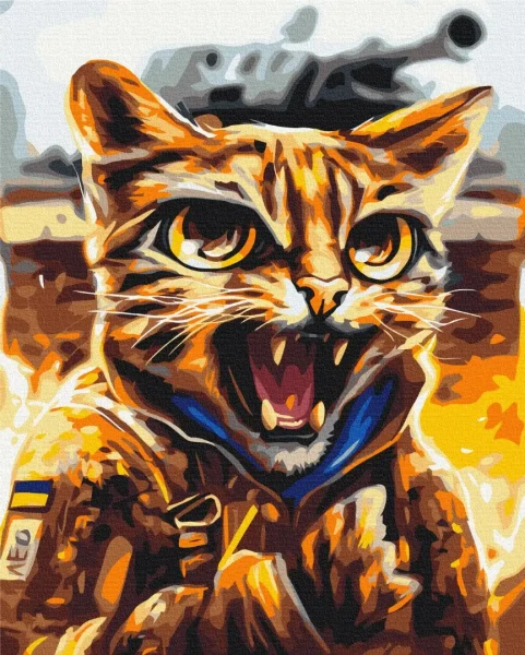 Картина за номерами Котик Леопард ©Маріанна Пащук  Brushme 48x60
