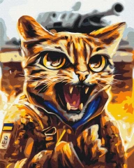 Картина за номерами Котик Леопард ©Маріанна Пащук  Brushme 48x60
