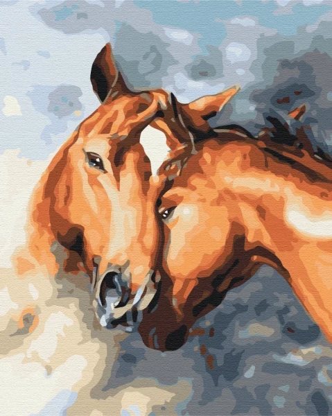 Картина за номерами Кінська ніжність 40x50 Brushme