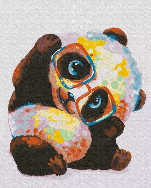 Картина за номерами Райдужна панда 40x50 Brushme